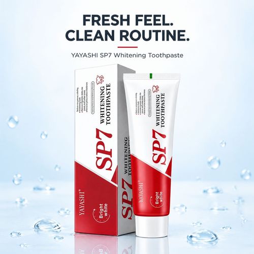 ✨ 7 Days To A Brighter Smile! YAYASHI SP-7 Premium Whitening Toothpaste, Eliminates Coffee Tea And Smoking Stains, Safe For Daily Use