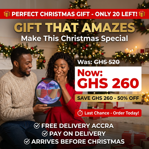 🔥 GhanaGoods —⏳Moving Sand Art Decor – Relaxing Flow Design for Your Home 🏠💜🌟