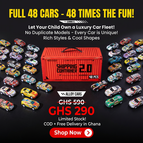 🔥 WOW! Big Container Toy Car Gift Set 🚗🚗🚗 |🎁 48 Alloy Pull-Back Cars for Kids🚗💥 Big Value Toy Car Set  |🎁 Parents Love It, Kids Enjoy It! 🚗🏁|Pay on Delivery in Ghana 🇬🇭