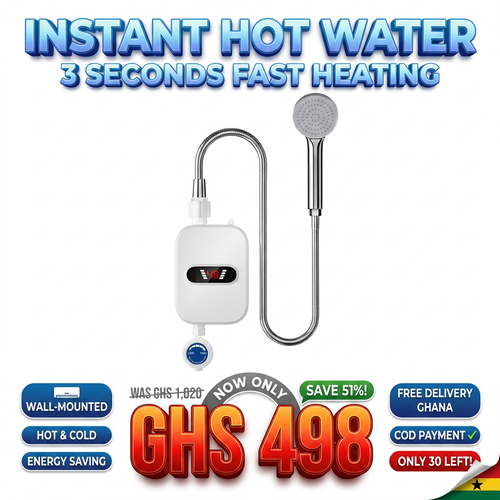 🇬🇭 Accra Hot Water Magic | 🔥🚿 — Hot Water in 3 Seconds ⚡ — Energy Saving & Compact 💰 — Hot & Cold Mode ❄️🔥 — Perfect for Home & Bathroom 🏠 — Easy Wall Installation 🔧