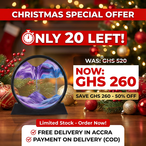 🔥 GhanaGoods —⏳Moving Sand Art Decor – Relaxing Flow Design for Your Home 🏠💜🌟