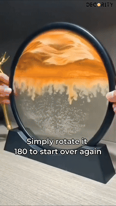 🔥 GhanaGoods —⏳Moving Sand Art Decor – Relaxing Flow Design for Your Home 🏠💜🌟