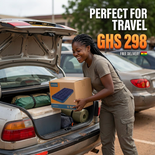 🇬🇭🔥 Ghana 🛏️ Premium Thick Flocked Air Mattress ✨🛏️ Super comfortable sleep anywhere ✨ Anti-moisture & waterproof 🌧️ Ideal for camping and home use 💖 Ultra-lightweight 💨 Easy folding 🎒 Ideal for travel, camp and floor 🌿