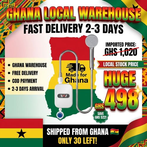 🇬🇭 Accra Hot Water Magic | 🔥🚿 — Hot Water in 3 Seconds ⚡ — Energy Saving & Compact 💰 — Hot & Cold Mode ❄️🔥 — Perfect for Home & Bathroom 🏠 — Easy Wall Installation 🔧
