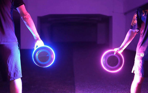🔥🔥🔥2025 Accra Smart Auto Light up 360 LED Flying Disc  Frisbee for  Outdoor & Beach & Camping Games