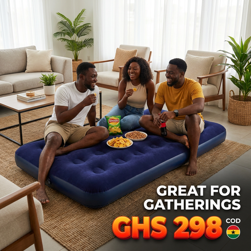 🇬🇭🔥 Ghana 🛏️ Premium Thick Flocked Air Mattress ✨🛏️ Super comfortable sleep anywhere ✨ Anti-moisture & waterproof 🌧️ Ideal for camping and home use 💖 Ultra-lightweight 💨 Easy folding 🎒 Ideal for travel, camp and floor 🌿