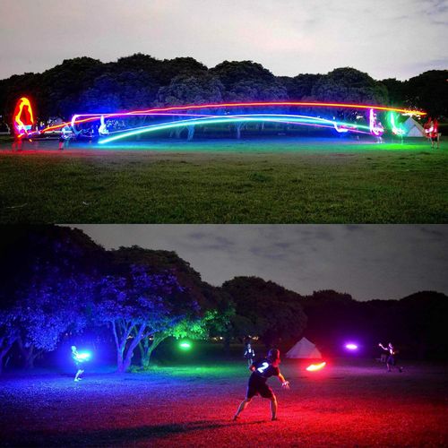 🔥🔥🔥2025 Accra Smart Auto Light up 360 LED Flying Disc  Frisbee for  Outdoor & Beach & Camping Games