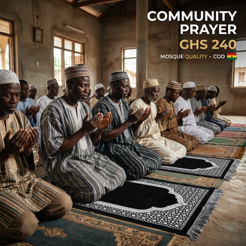 🔥🇬🇭0Ghana 🛏️ Premium Muslim Prayer Mat Set ✨🛏️ Beautiful 70x110cm rug ✨ With Tasbih beads 🌧️ Ideal for home, travel and daily prayer 💖 Luxury gift box 💨 Lightweight 🎒 Ideal for Eid, Ramadan and family 🌿