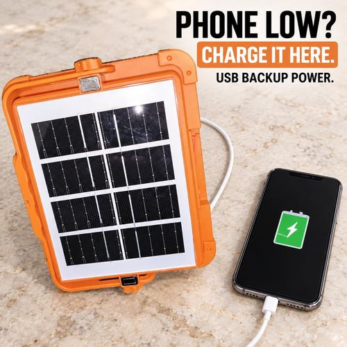 🇬🇭🚨 Power Out? 💥One Light. So Many Uses! 💡 Portable 4-Panel LED Light ☀️ Solar + USB Charging 🔋 Phone Backup Power 🚨 5 Modes Including Warning Flash 🏠 Home Blackouts | 🏕️ Camping | 🔧 Night Repairs