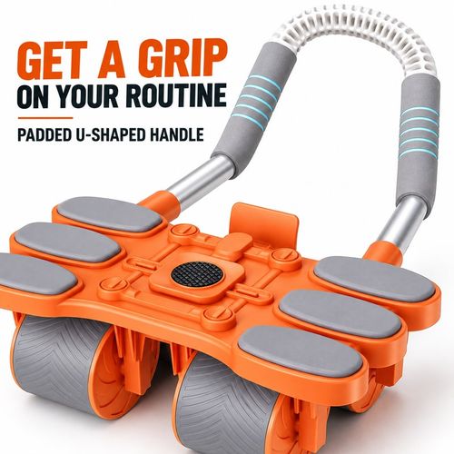Ab Roller Wheel, New Ab Roller Wheel Automatic Rebound With 4 Elbow Supports, Automatic Rebound Abdominal Wheel With Timer, Abdominal Exercise Roller, Plank AbRoller Wheel For Core Trainer