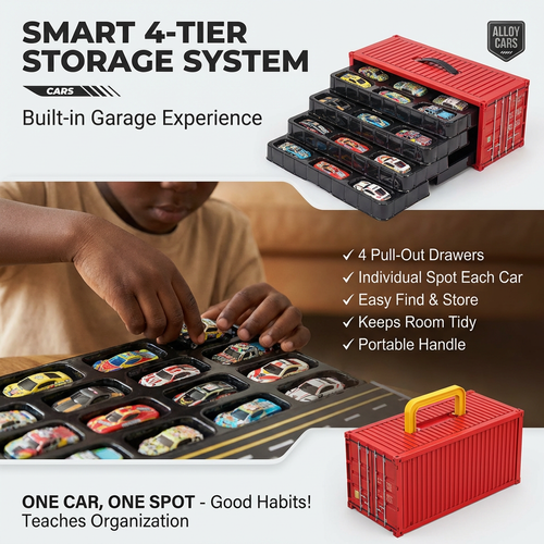 🔥 WOW! Big Container Toy Car Gift Set 🚗🚗🚗 |🎁 48 Alloy Pull-Back Cars for Kids🚗💥 Big Value Toy Car Set  |🎁 Parents Love It, Kids Enjoy It! 🚗🏁|Pay on Delivery in Ghana 🇬🇭