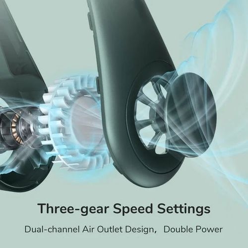 🔥🔥2025New digital display neck fan usb rechargeable lazy outdoor sports convenient leafless neck mute small fan