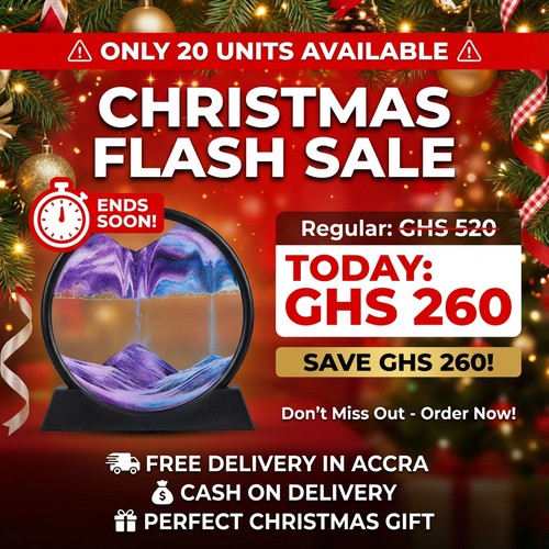 🔥 GhanaGoods —⏳Moving Sand Art Decor – Relaxing Flow Design for Your Home 🏠💜🌟