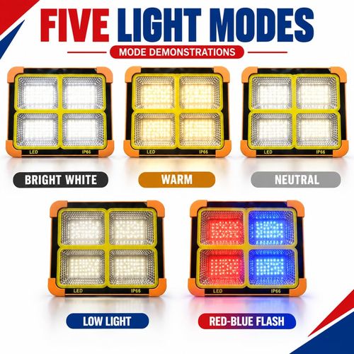 🇬🇭🚨 Power Out? 💥One Light. So Many Uses! 💡 Portable 4-Panel LED Light ☀️ Solar + USB Charging 🔋 Phone Backup Power 🚨 5 Modes Including Warning Flash 🏠 Home Blackouts | 🏕️ Camping | 🔧 Night Repairs