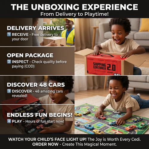 🔥 WOW! Big Container Toy Car Gift Set 🚗🚗🚗 |🎁 48 Alloy Pull-Back Cars for Kids🚗💥 Big Value Toy Car Set  |🎁 Parents Love It, Kids Enjoy It! 🚗🏁|Pay on Delivery in Ghana 🇬🇭