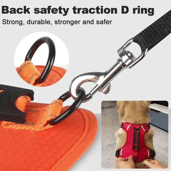 Pet Dog Harness No Pull Fabric Breathable and Reflective Soft Chest Strap Vest Harness Dog Collar for Small Medium Large Dogs
