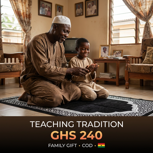 🇬🇭🔥 Ghana 🛏️ Premium Muslim Prayer Mat Set ✨🛏️ Beautiful 70x110cm rug ✨ With Tasbih beads 🌧️ Ideal for home, travel and daily prayer 💖 Luxury gift box 💨 Lightweight 🎒 Ideal for Eid, Ramadan and family 🌿