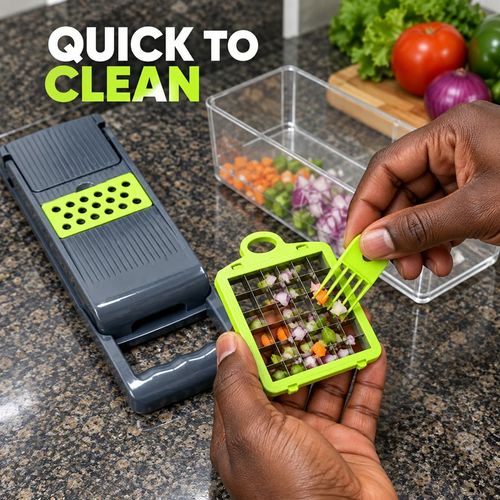 🇬🇭🔥 Ghana Kitchen Essential! 16-Piece Multifunction Vegetable Slicer & Chopper 🥗🥕🥔 | Dicer, Julienne Cutter, Grater & Shredder Set 🏠🔪✨