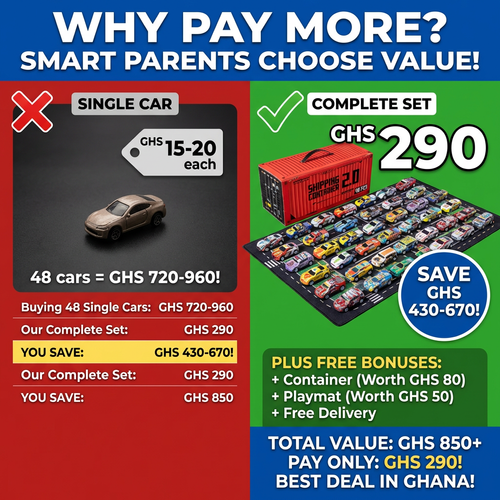 🔥 WOW! Big Container Toy Car Gift Set 🚗🚗🚗 |🎁 48 Alloy Pull-Back Cars for Kids🚗💥 Big Value Toy Car Set  |🎁 Parents Love It, Kids Enjoy It! 🚗🏁|Pay on Delivery in Ghana 🇬🇭