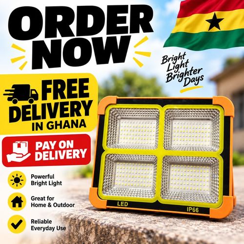 🇬🇭🚨 Power Out? 💥One Light. So Many Uses! 💡 Portable 4-Panel LED Light ☀️ Solar + USB Charging 🔋 Phone Backup Power 🚨 5 Modes Including Warning Flash 🏠 Home Blackouts | 🏕️ Camping | 🔧 Night Repairs