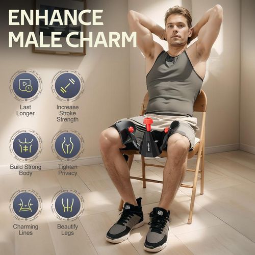 New Premium Version-Adjustable Kegel Exerciser for Men, Pelvic Floor Muscle Rehabilitation Trainer, Inner Thigh Exercise Equipment, Pilates for Home Workout, Hips Exercise Under the Table, with Band, for Men Women Healthcare Tool