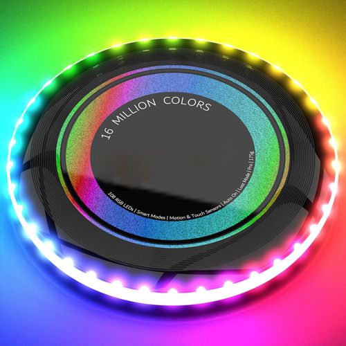 🔥🔥🔥2025 Accra Smart Auto Light up 360 LED Flying Disc  Frisbee for  Outdoor & Beach & Camping Games