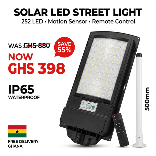 🇬🇭 Keep your home and yard safe tonight! 🚨🇬🇭 All-in-One Solar Street Light | No Electricity Needed ❌💰 | Waterproof & Lightning Protection 🌧️⚡ — Auto On at Dusk — Perfect for Home, Yard & Village 🏡