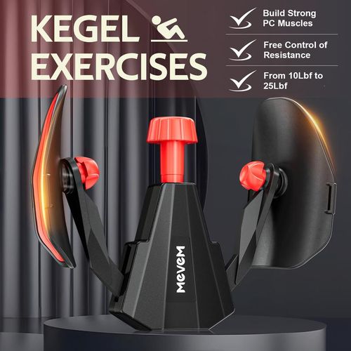 New Premium Version-Adjustable Kegel Exerciser for Men, Pelvic Floor Muscle Rehabilitation Trainer, Inner Thigh Exercise Equipment, Pilates for Home Workout, Hips Exercise Under the Table, with Band, for Men Women Healthcare Tool