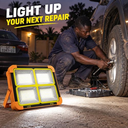 🇬🇭🚨 Power Out? 💥One Light. So Many Uses! 💡 Portable 4-Panel LED Light ☀️ Solar + USB Charging 🔋 Phone Backup Power 🚨 5 Modes Including Warning Flash 🏠 Home Blackouts | 🏕️ Camping | 🔧 Night Repairs