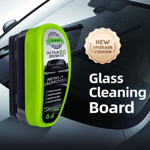 Automotive Car Oil Film Cleaning Brush,150ml Glass Oil Film Remover for Car Window,Windshield Brush for Car Care