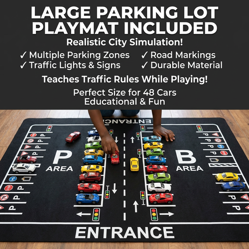 🔥 WOW! Big Container Toy Car Gift Set 🚗🚗🚗 |🎁 48 Alloy Pull-Back Cars for Kids🚗💥 Big Value Toy Car Set  |🎁 Parents Love It, Kids Enjoy It! 🚗🏁|Pay on Delivery in Ghana 🇬🇭