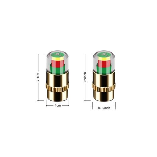 8PCS Automotive Pressure Monitor Valve Caps - For Mid-Duty, Compact & Motorcycles, Bicycles - Compatible with Tire Pressure Monitoring (Copper Core)