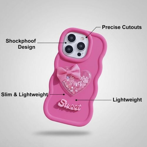 iPhone Full-Cover Heart Protective Case – Cute Shockproof Cover