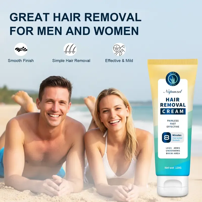 UMEX Painless Fast-Acting Body Hair Remover Cream - 100ml Unisex Gentle Razor Alternative, 8-min Dissolve, Aloe & Olive Oil Softening, Smooth Results for Legs & Arms (Not for Scalp Use)