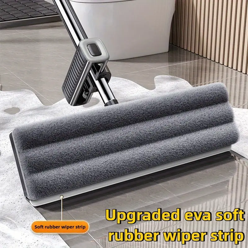 Set Bucket Stainless Steel Flat Mop and Long Handle, Multi-Surface Wet & Dry Floor Cleaning System, Durable Rotating Mop, with Cleaning Supplies and Tools for Kitchen, Bathroom, Living Room, Bedroom, and Toilet Dusting