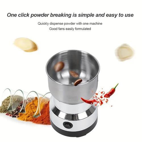 220V European Standard Household Small Grinder, Electric Pepper Powder Machine, Small Grain And Cereal Chinese Herbal Medicine Dry Grinding Wall Breaker, Coffee Bean Dry Grinder