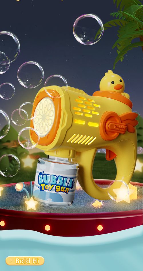 Hot sale bubble machine automatic gatling bubble gun light up children's toys