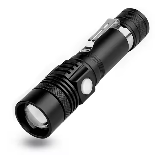 Diode Flashlight USB Rechargeable Flash Waterproof Scalable Portable Flashlight