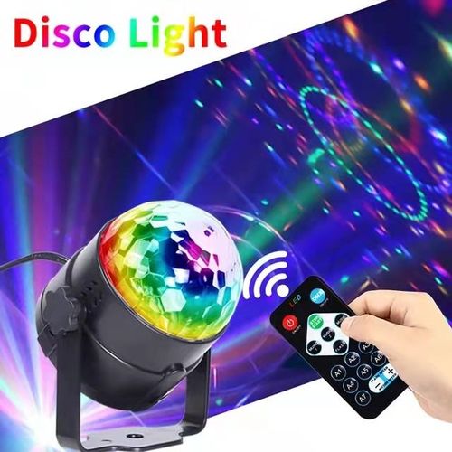 LED Rechargeable Christmas Magic Ball RGB Disco Party Flash Light DJ