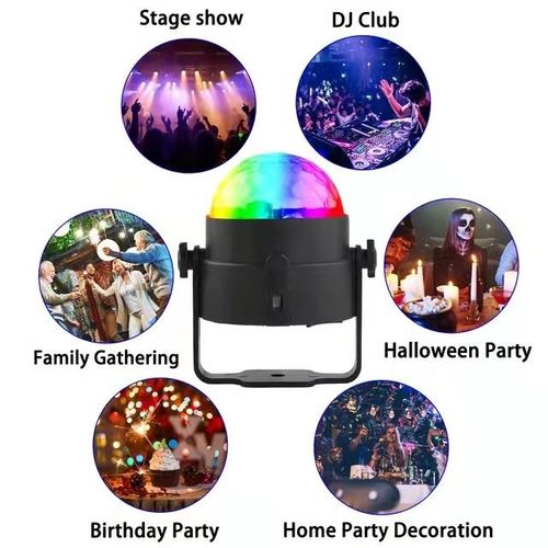 LED Rechargeable Christmas Magic Ball RGB Disco Party Flash Light DJ