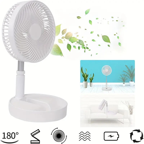 Folding height-adjustable floor fan
