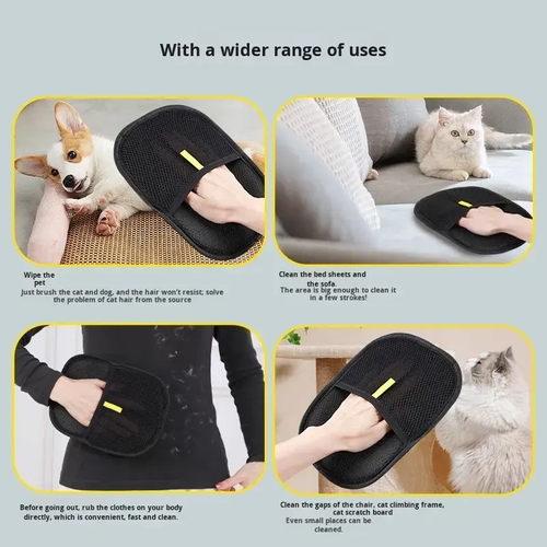 Cat hair cleaner, electrostatic hair removal, pet gloves, two-way brush, hair removal brush, sticky hair artifact, dog comb for shaving
