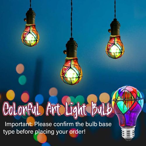 Colorful Art Light Bulb