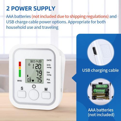 Fully automatic electric digital upper arm electronic sphygmomanometer digital blood pressure monitor