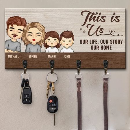 Customized Family Personalized Home Decor Key Hook