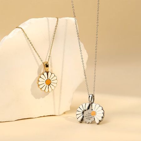 Customizable Daisy Locket Necklace