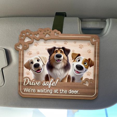 Custom Dog and Cat Personalized Car Visor Clips - Gifts for Pet Lovers