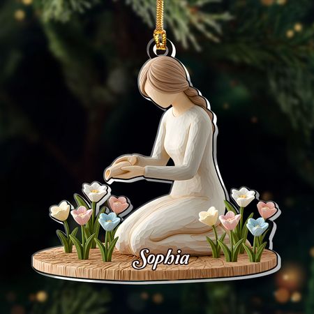 Just a Girl Who Loves Gardening - Personalized 1-Layer Acrylic Ornament