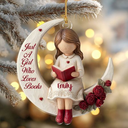 Just A Girl Who Loves Books - Personalized 1-Layer Acrylic Ornament
