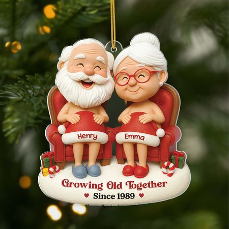 Personalised Acrylic Couple Christmas Ornament
